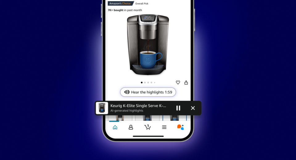 A mais recente função da loja de AI da Amazon produz resumos rápidos de produtos de áudio