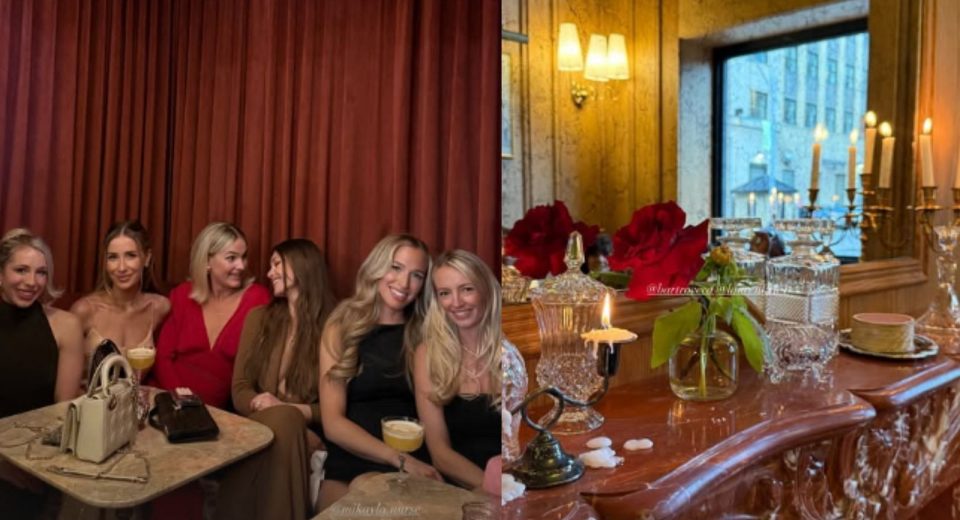A noiva de Leon Draisaitl, Celeste, a esposa de Connor McDavid, Lauren Kyle, o centro da cidade de Edmonton deixou uma mensagem de hype de 4 palavras para o bar de luxo no centro da cidade