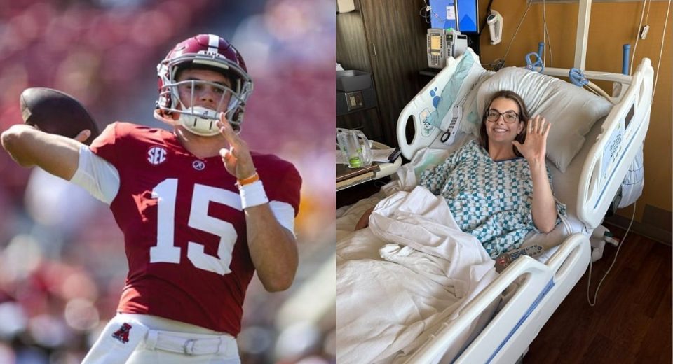 “Cirurgia nos livros #5”: Julie, a mãe do Alabama QB Ty Simpson, apresenta uma atualização sobre o transplante de menisco de sua irmã Emma