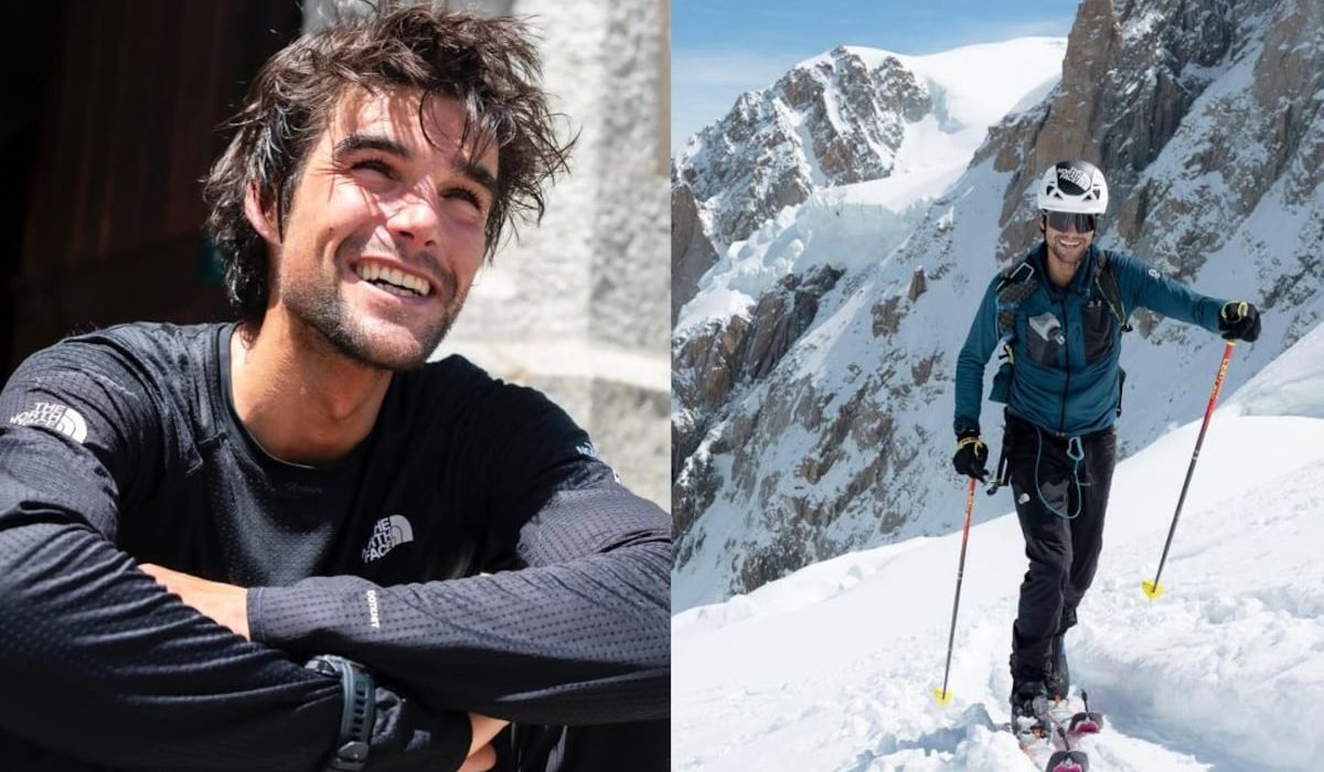 Montanha francesa Benjamin Benrines Conjunto de novo recorde no recorde de Mont Blanc