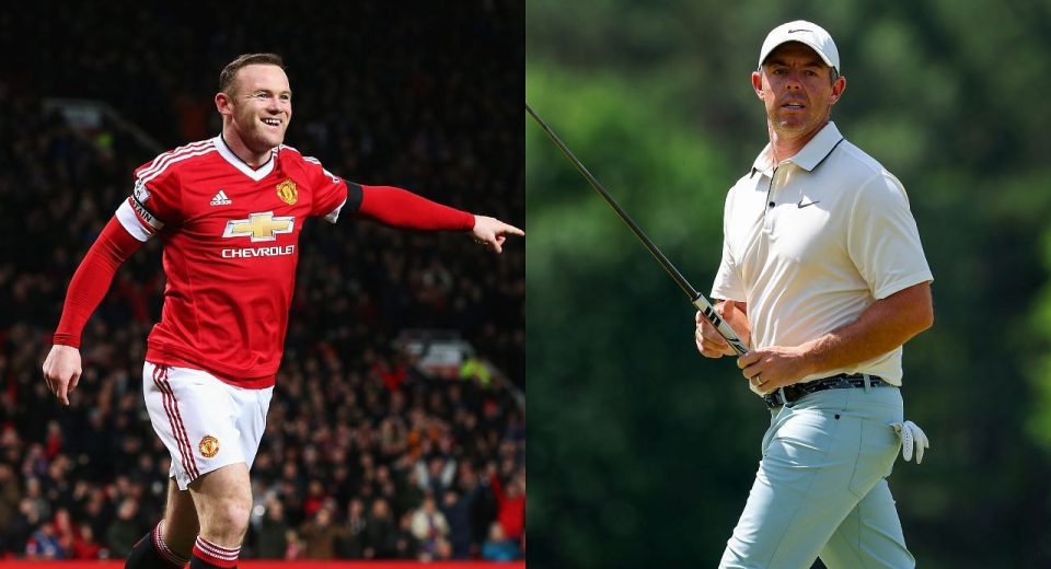 Rory McIloy notou com a lenda de Manchester United Wayne Rooney na foto mais recente
