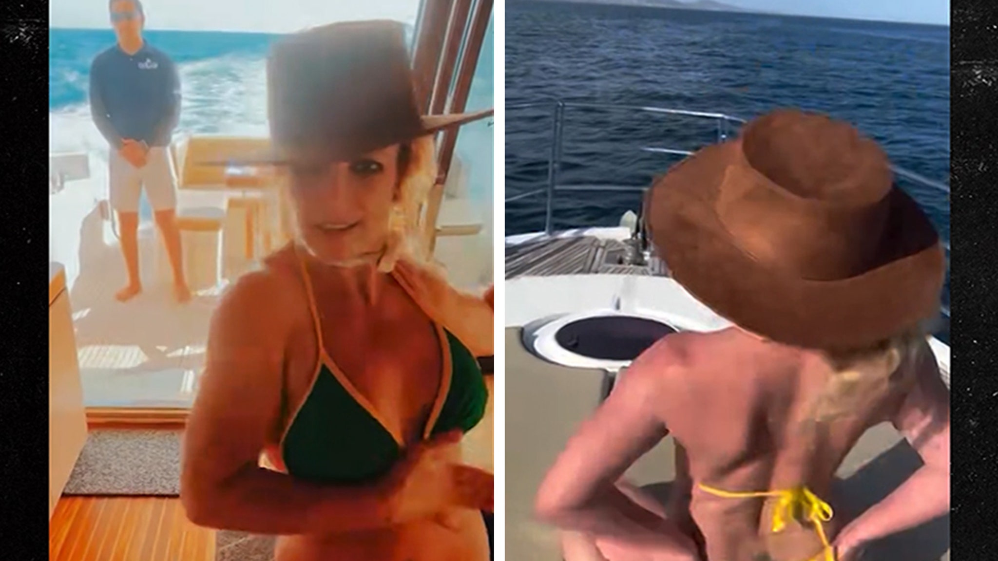 Britney Fries com um pequeno biquíni enquanto dançava em vídeo