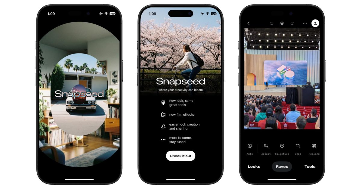O Google relata surpreendentemente o Snapseed com uma importante atualização 3.0 no iPhone